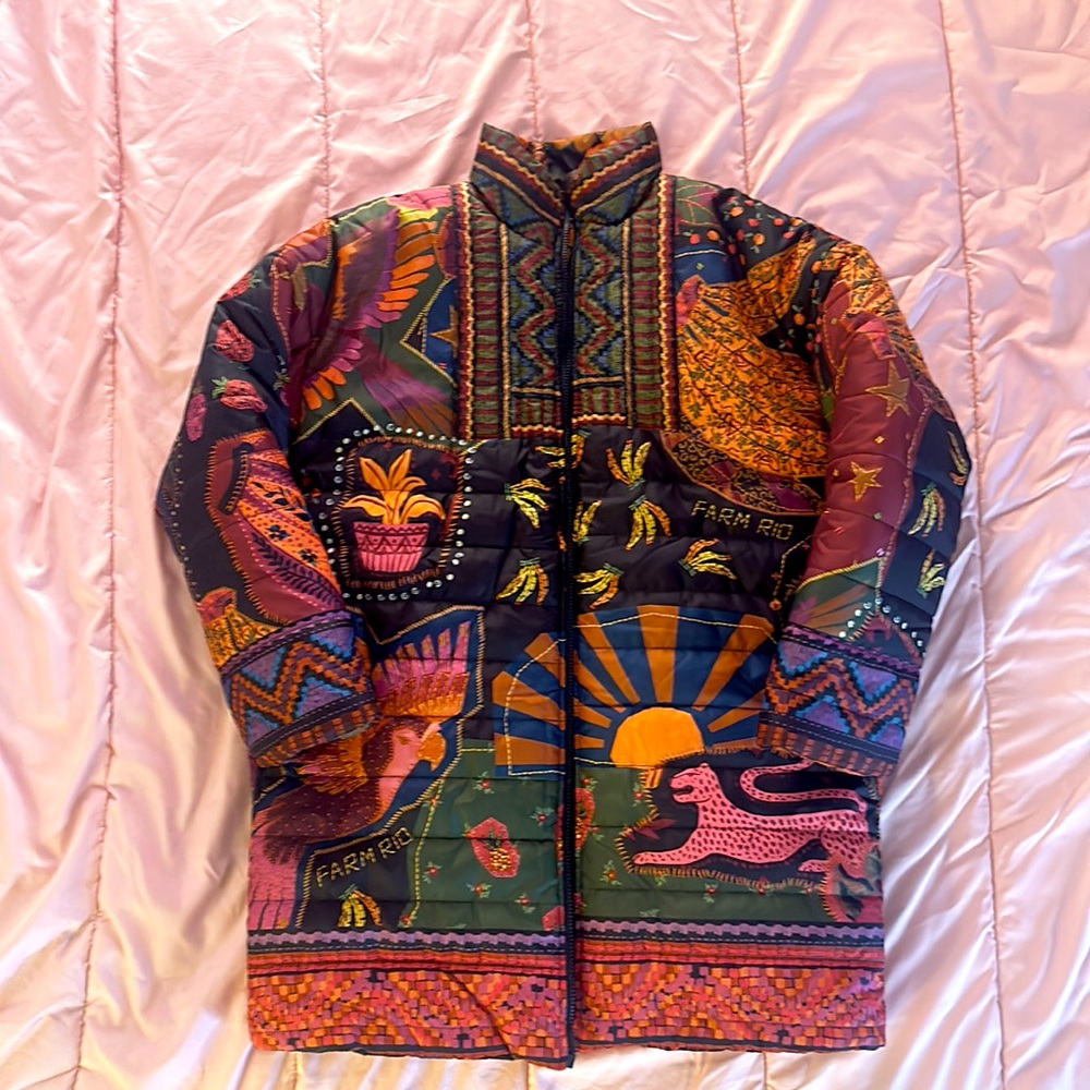 Brand new Farm Rio puffer reversible coat.